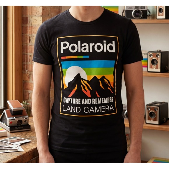 Polaroid Other - Polaroid Capture And Remember Land Camera Graphic T-Shirt Sz Small Slim 2020